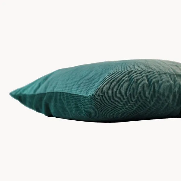 Slāf Slāf Kapok Sofakissen mit Cordbezug in grün BIO – Produktbild 3 von 3
