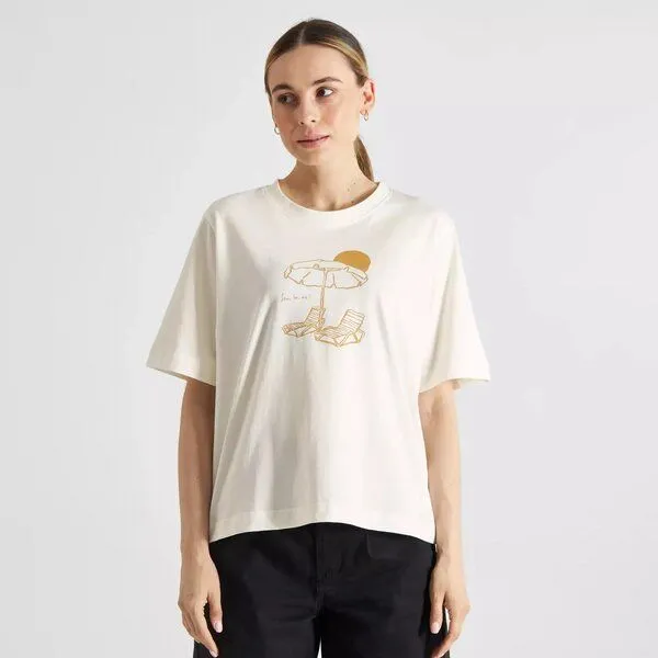 Dedicated DEDICATED T-Shirt Vadstena Sea La Vie - White – Produktbild 1 von 2