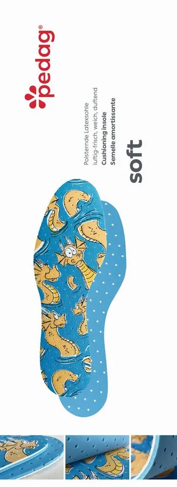 Pedag Einlegesohlen Soft Kids - polsternde Kindersohlen aus Latexschaum – Produktbild 2 von 3
