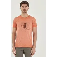 ORGANICATION ORGANICATION Garment Dyed T-Shirt aus Bio-Baumwolle mit Print, Saffron, – Produktbild 1 von 1