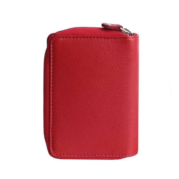 Vargu Vargu Echtleder Geldbörse VINEM 1-A mono, Red, – Produktbild 4 von 4
