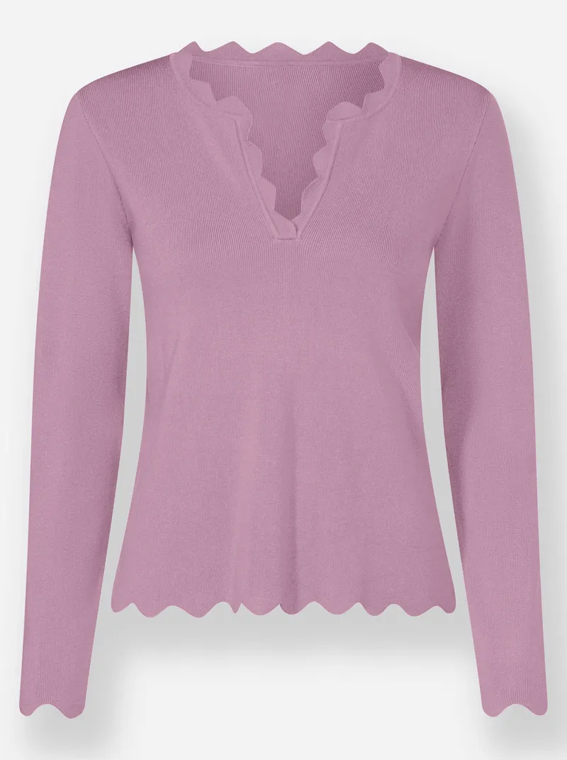 heine Feinstrickpullover mauve, Mauve, – Produktbild 2 von 2