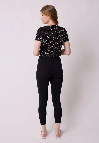 LANA Organic LANA Organic Pyjamahose, Modell Iris, Schwarz, – Produktbild 4 von 4