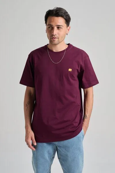 Trendsplant Trendsplant Organic Essential T-Shirt Wine Red, Rot, – Produktbild 5 von 5