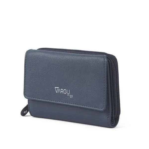 Vargu Vargu Echtleder Geldbörse NILA 1-A mono, Navy, – Produktbild 2 von 4