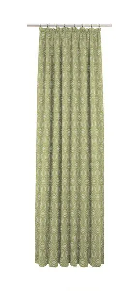 Nature by Adam Nature by Adam Vorhang aus 100% Bio-Baumwolle - Made in Germany - Retro Floret, Hellgrün, – Produktbild 2 von 7