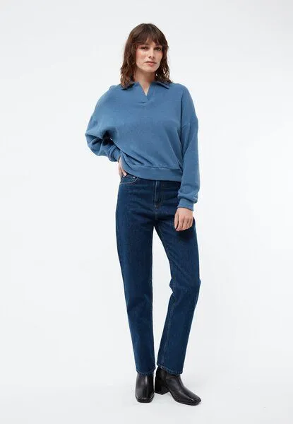 Givn Berlin Givn Berlin Sweater GBRESA aus recycelter Baumwolle mit Kragen, Distant blue, – Produktbild 2 von 4
