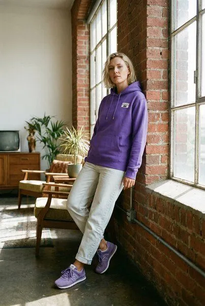 THE FACE OF ELEMENTS The Face of Elements Color Rush - Regular Fit Hoodie aus 100% Bio-Baumwolle, Violet (lila), – Produktbild 2 von 4