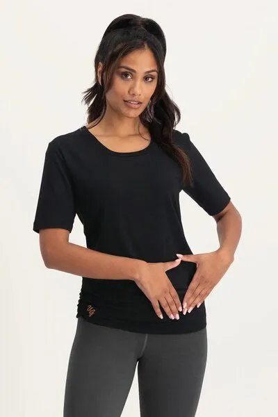 Urban Goddess Urban Goddess Dry Fit Yoga Shirt Kami, Onyx black (schwarz), – Produktbild 1 von 4