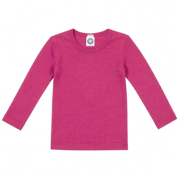 Cosilana Cosilana Kinder Unterhemd Langarm kbT Wolle Seide, Pink, – Produktbild 3 von 5