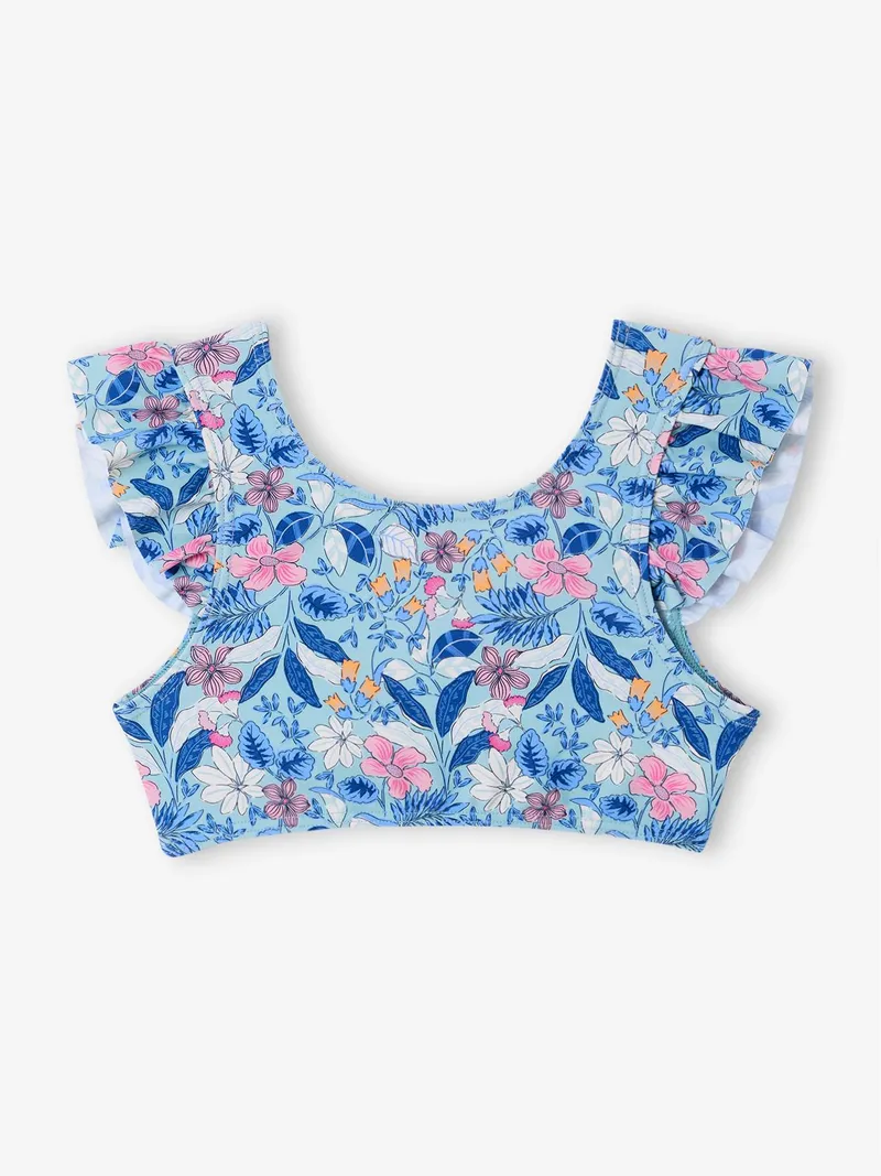 Vertbaudet Mädchen Bikini mit Volants und Schleifen, Aqua, – Produktbild 3 von 4