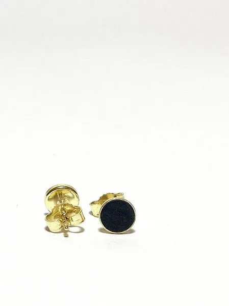 monday market monday market Ohrstecker Rebekka, Gold-schwarz, – Produktbild 4 von 4