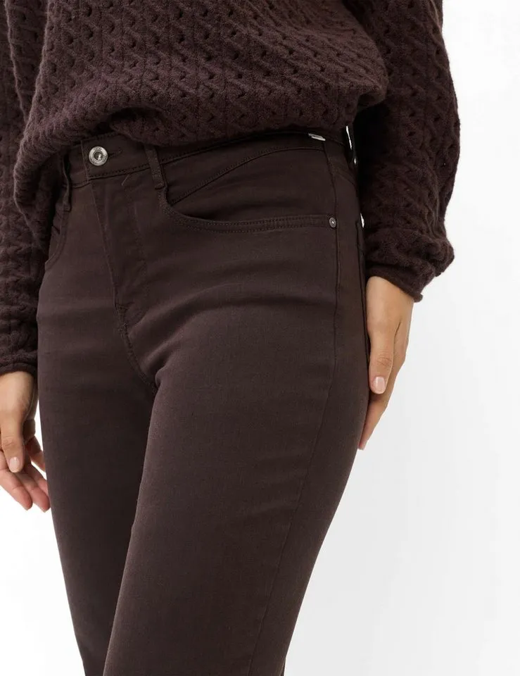 Brax Brax 5-Pocket-Jeans Style CAROLA Thermo Denim: Five-Pocket Jeans im Feminine Fit, Braun, – Produktbild 4 von 5