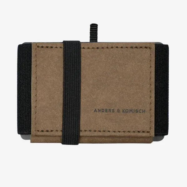 ANDERS & KOMISCH ANDERS & KOMISCH Mini Pro Slim Wallet mit Münzfach - Kleines smarte Portemonnaie Braun, Schwarz, – Produktbild 1 von 4