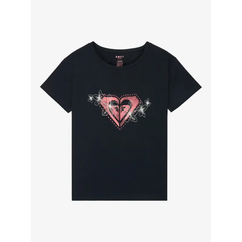 Roxy Bio-Baumwoll-T-Shirt Mädchen Roxy Lilyregular Night, Noir, – Produktbild 1 von 1