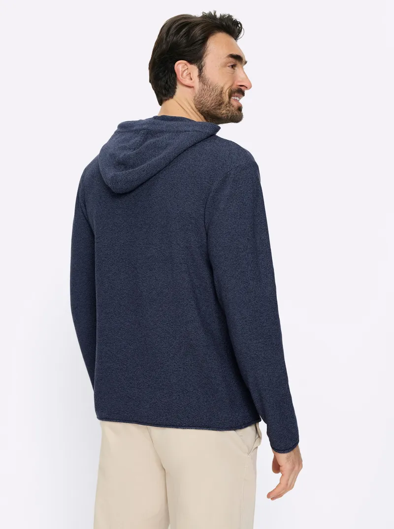 Catamaran Kapuzenpullover, Rauchblau-meliert, – Produktbild 2 von 2
