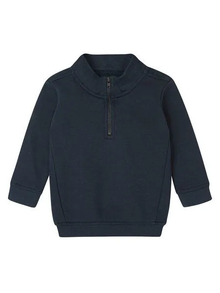 Babybugz Babybugz Baby Organic Quarter Zip Sweatshirt Sweater Pullover Bio Baumwolle Auslaufartikel zu reduzierten Preisen!, Navy, – Produktbild 1 von 2