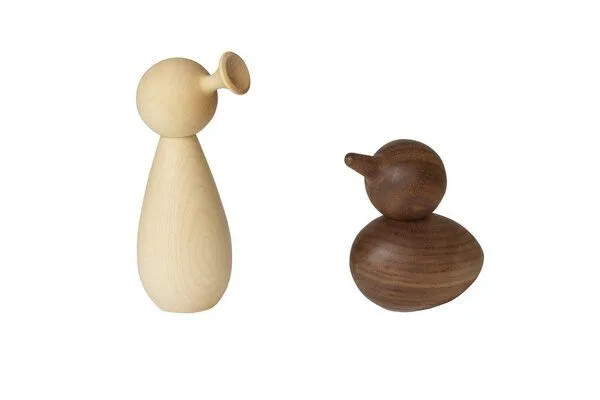 designimdorf DESIGNIMDORF - Bird & Trumpet – Design Salz & Pfefferstreuer aus Holz – Produktbild 3 von 4