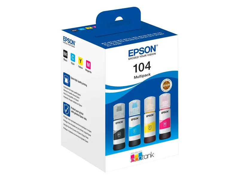Epson Epson Tinten 104 schwarz, cyan, magenta, gelb, 4er-Set – Produktbild 2 von 4