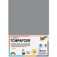 folia folia Tonpapier, 130 g/m², 50 x 70 cm, 10 Bogen, steingrau – Produktbild 1 von 1