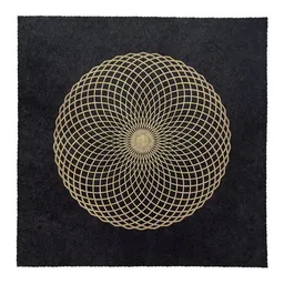 Veskor Cassiopeia Veskor Cassiopeia LOTUS DES LEBENS Heilige Geometrie Linoldruck | 40 x 40 cm | Gold auf Schwarz – Produktbild 1 von 1