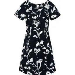 Global Mamas Global Mamas Bio Kleid - BUTTON FRONT - Wildflower Schwarz – Produktbild 1 von 1