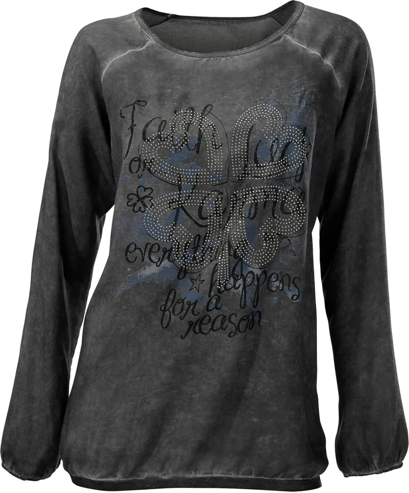heine Shirtbluse anthrazit, Anthrazit, – Produktbild 1 von 2