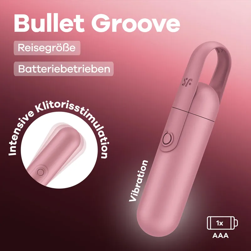 Satisfyer Satisfyer Bullet Groove - Batteriebetrieben, 10 cm, Rosa, – Produktbild 1 von 1