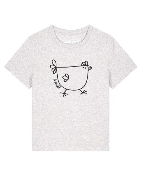 watapparel watapparel T-Shirt Frauen Le poulet - das Huhn, Cool heather grey, – Produktbild 1 von 2