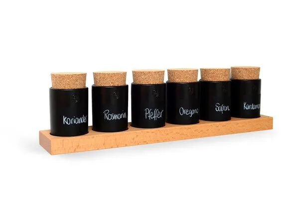 klotzaufklotz klotzaufklotz Gewürzregal Buche, Weiß, – Produktbild 3 von 4