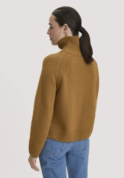 hessnatur hessnatur Strick Pullover Relaxed aus Bio-Merinowolle mit Bio-Baumwolle, Bernstein, – Produktbild 2 von 4