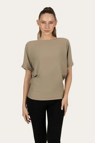 Urban Goddess Urban Goddess Budhi Kurzarm Pilates & Yoga Shirt, Fern (braun), – Produktbild 1 von 4