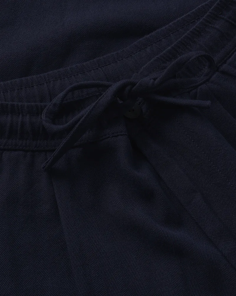 KnowledgeCotton Apparel KnowledgeCotton Apparel Herren vegan Hose Fig Comfort Im Fischgrätenmuster Nachtblau, Blau, – Produktbild 2 von 2