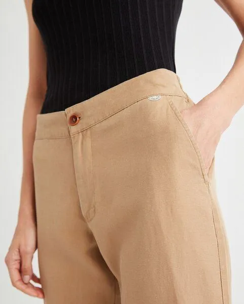 thinking mu thinking mu Hose - Hemp Daphne - aus Hanf, Bio-Baumwolle& Tencel, Camel, – Produktbild 3 von 4