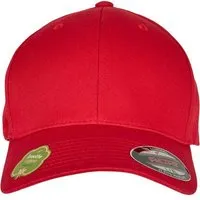 Flexfit Flexfit Organic Cotton Cap Basecap Kappe Mütze Bio-Baumwolle Yupoong 6Panel Full 6277OC, Rot, – Produktbild 1 von 1