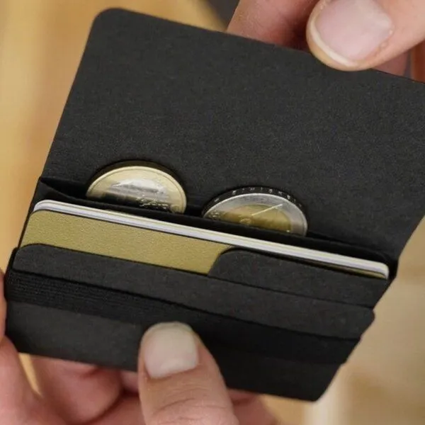 ANDERS & KOMISCH ANDERS & KOMISCH Minimalistisches Karten Portemonnaie mit Münzfach - TINY Wallet, Grün, – Produktbild 3 von 4