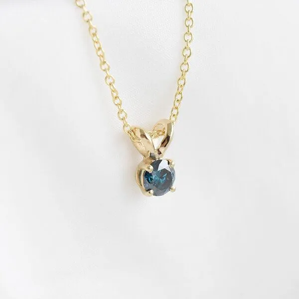 Eppi Eppi Blauer Diamant in goldener Halskette Lalom, Rosa, – Produktbild 3 von 4