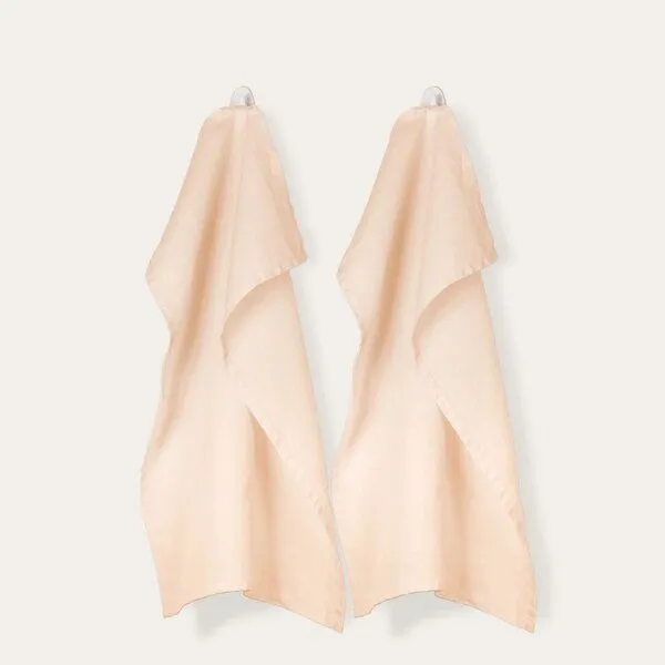 KUSHEL KUSHEL Leinen Tea Towel Duo, Light rose rosa, – Produktbild 1 von 4