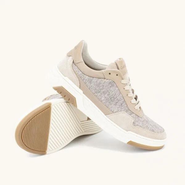 Gottstein Gottstein Woll-Sneaker Flow - Nachhaltiger Wollschuh für Damen & Herren aus 100% Schurwolle & hochwertigen Wildleder - Freizeit Sneakers aus Wool - Low-Top Schnürer, Vanilla, – Produktbild 3 von 6