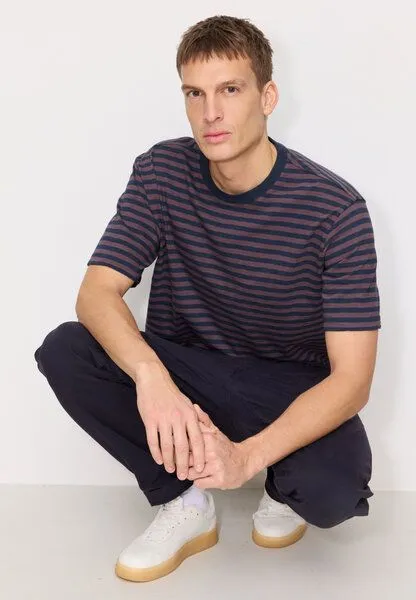 recolution recolution T-Shirt DELONIX STRIPES, Dark grape, – Produktbild 4 von 4