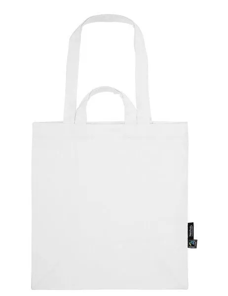 Neutral Neutral Baumwolltasche Einkaufstasche Shopper Kurze und Lange Henkel, Weiss, – Produktbild 2 von 2