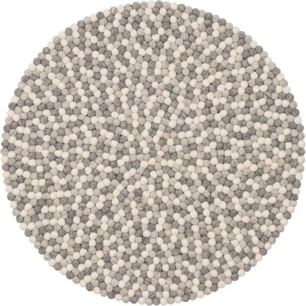 myfelt myfelt Filzkugelteppich rund, 100% Schurwolle, Multifarben (hella), – Produktbild 1 von 4