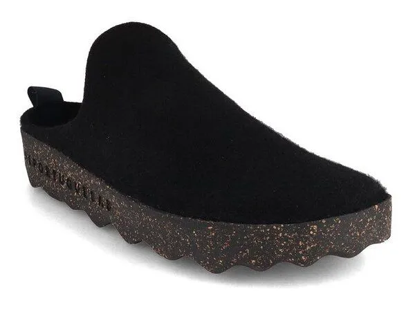 ASPORTUGUESAS ASPORTUGUESAS Come Filzpantoffeln mit Kork-Latex Sohle, Schwarz, – Produktbild 1 von 3