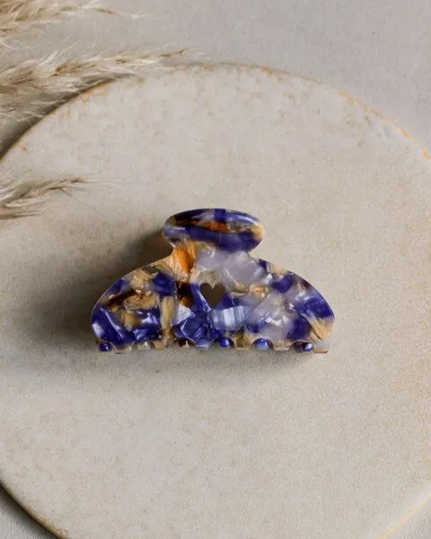 lille mus lille mus Haarklammer 'Herzchen', Blau, – Produktbild 2 von 4