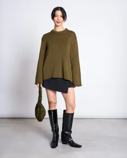 JAN N JUNE JAN 'N JUNE Damen vegan Pullover Sona Woody Olive – Produktbild 1 von 1