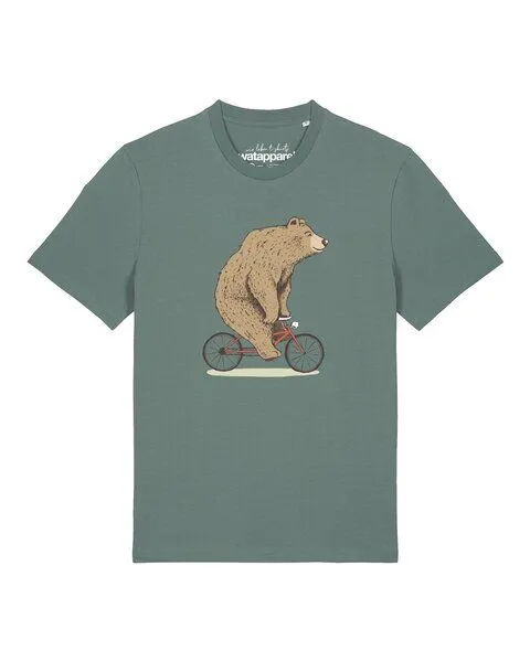 watapparel watapparel T-Shirt Unisex Fahrradbär, Green bay, – Produktbild 1 von 2
