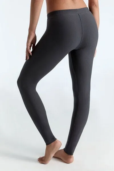 Leela Cotton Leela Cotton Damen Warm Leggings, Anthrazit, – Produktbild 4 von 4