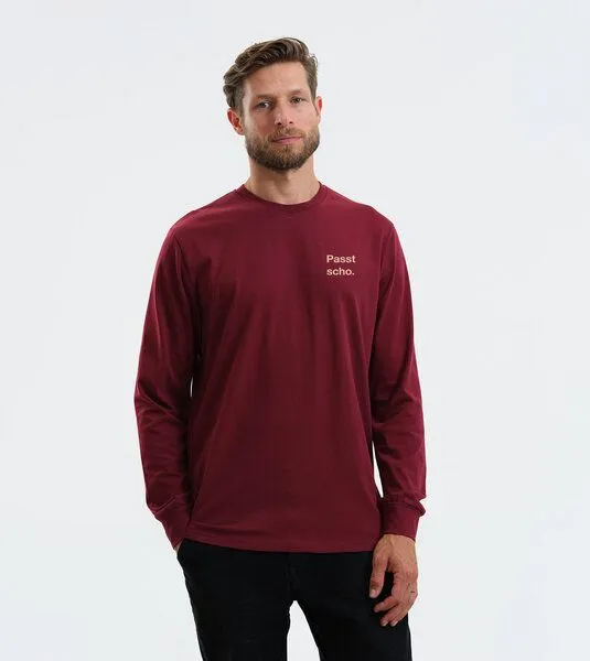 Gary Mash GARY MASH Langarmshirt Scott Passt scho. aus Biobaumwolle, Burgund (rot), – Produktbild 1 von 4