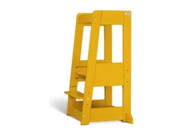 tiSsi® Lernturm Felix mitwachsend, Buche massiv 40 x 91 x 45 cm, sunflower gelb – Produktbild 1 von 1