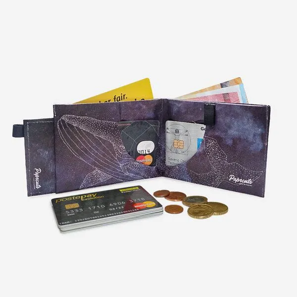 paprcuts paprcuts RFID Portemonnaie Pro, Galactic whale 2.0.(blau), – Produktbild 4 von 4